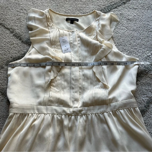 Banana Republic Dress cream butterscotch mini pockets 16 new - Picture 8 of 13